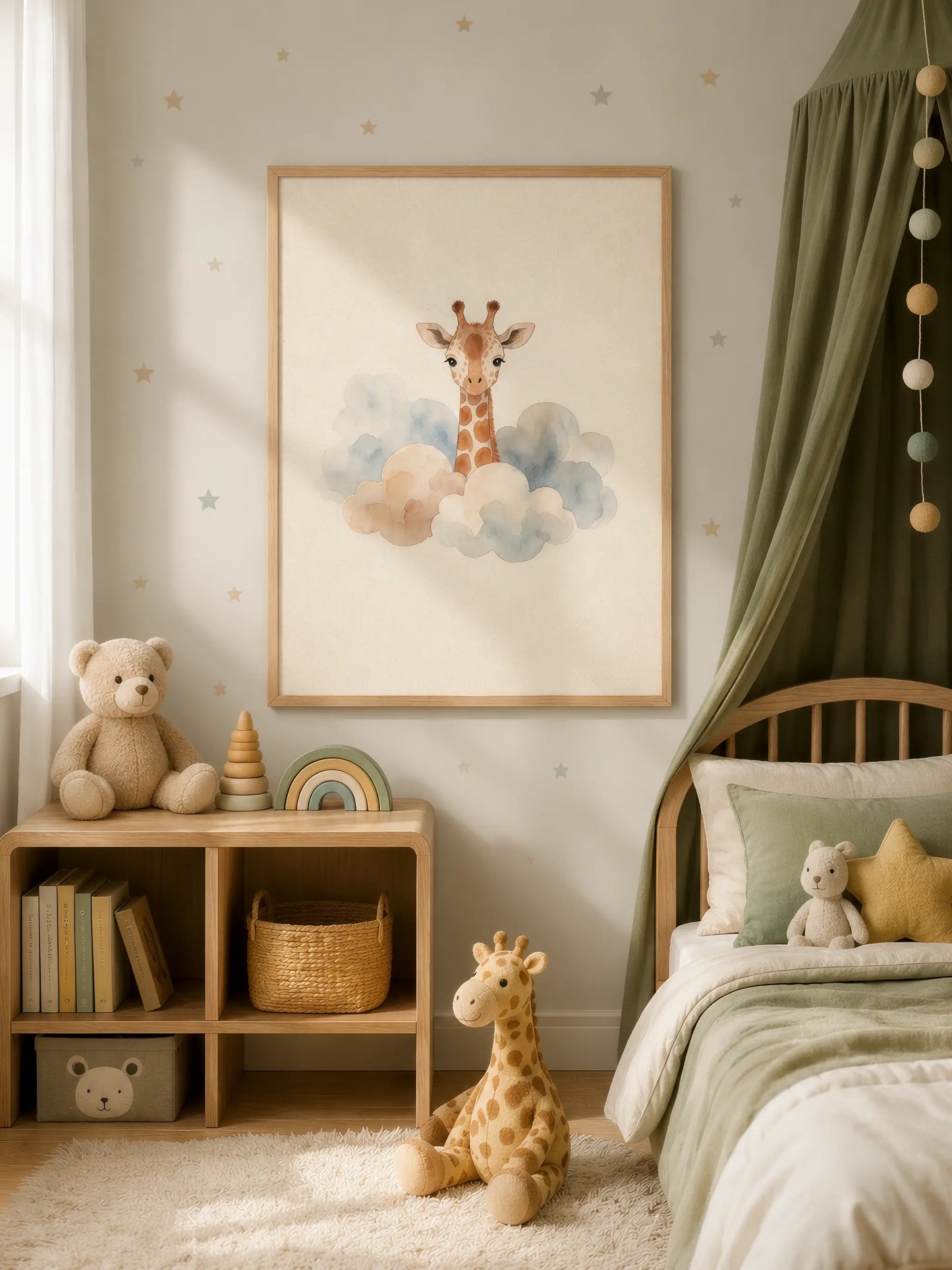 Giraffe Above the Clouds